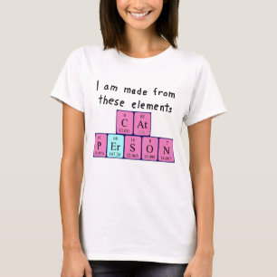 Cat Person periodiek lijstnaam shirt