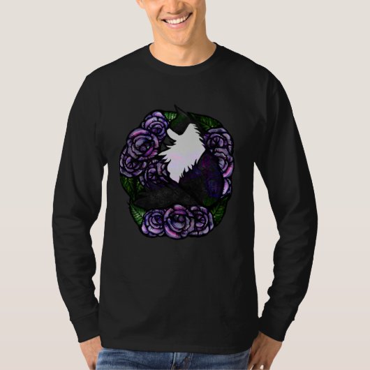 Cat Person Tuxedo Cats Roses T-shirt (Voorkant)