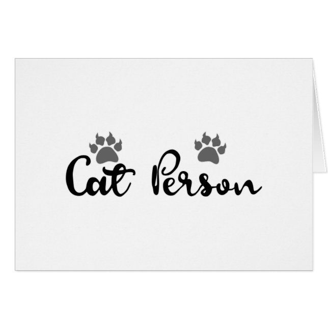 Cat Person Typografie Art (Voorkant Horizontaal)