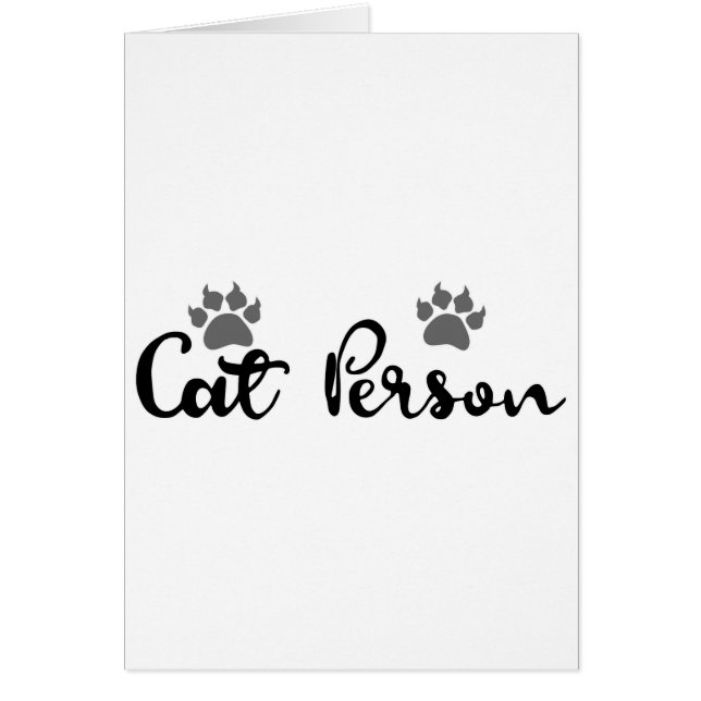 Cat Person Typografie Art (Voorkant)