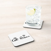 Cat Person Typografie Art Bier Onderzetter (Rechterzijde)