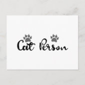 Cat Person Typografie Art Briefkaart (Voorkant)