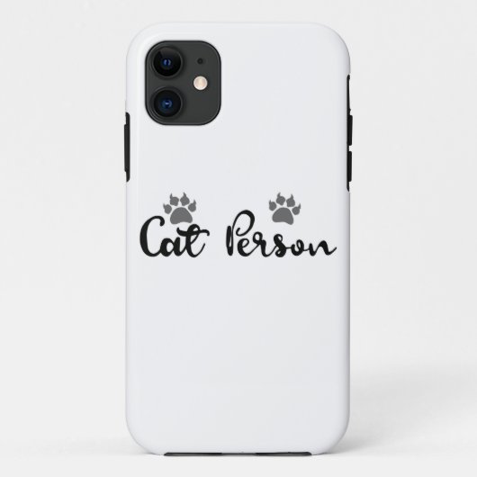 Cat Person Typografie Art Case-Mate iPhone Case (Achterkant)