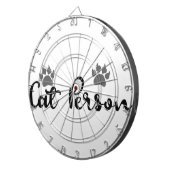 Cat Person Typografie Art Dartbord (Voorkant Rechts)
