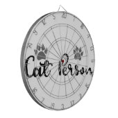 Cat Person Typografie Art Dartbord (Voorkant Links)