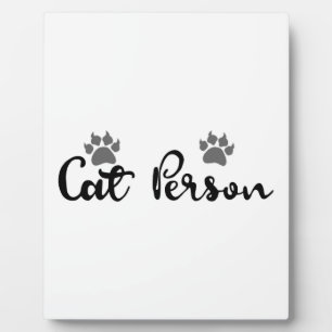 Cat Person Typografie Art Fotoplaat
