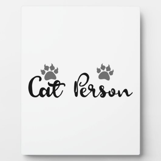 Cat Person Typografie Art Fotoplaat (Voorkant)