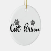 Cat Person Typografie Art Keramisch Ornament (Rechts)