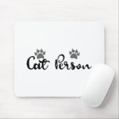 Cat Person Typografie Art Muismat (Met muis)
