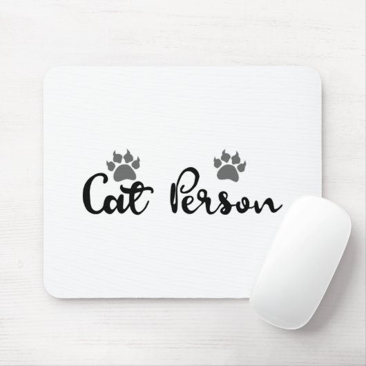 Cat Person Typografie Art Muismat (Met muis)