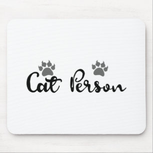 Cat Person Typografie Art Muismat