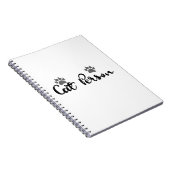Cat Person Typografie Art Notitieboek (Rechterzijde)