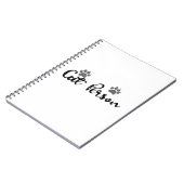 Cat Person Typografie Art Notitieboek (Linkerzijde)