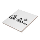 Cat Person Typografie Art Tegeltje (Zijkant)