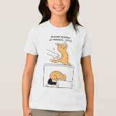 Cat Personal Space Please Respect Me Introvert Com Tri-Blend Shirt (Voorkant)