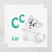Cat personaliseer ABC: Letter C - Jouw namen toevo (Voorkant / Achterkant)