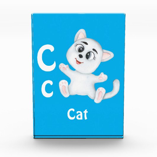 Cat personaliseer ABC: Letter C - Jouw namen toevo Fotoblokken (Voorkant)