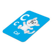 Cat personaliseer ABC: Letter C - Jouw namen toevo Magneet (Linkerzijde)