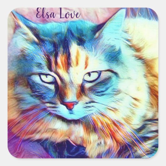 Cat persoonlijke sticker (Voorkant)