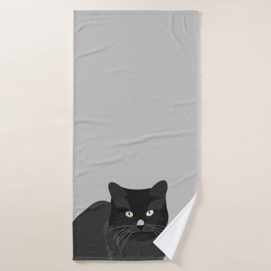 Cat Pet Black Cat Badhanddoek (Badhanddoek)