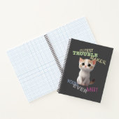Cat Pet Cuttest Trouble Maker Leuk Schattig Grappi Notitieboek (Binnen)