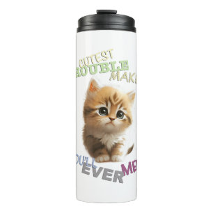 Cat Pet Cuttest Trouble Maker Leuk Schattig Grappi Thermosbeker