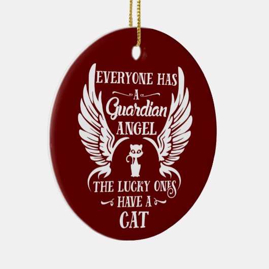 Cat pet guardian angel keramisch ornament (Rechts)