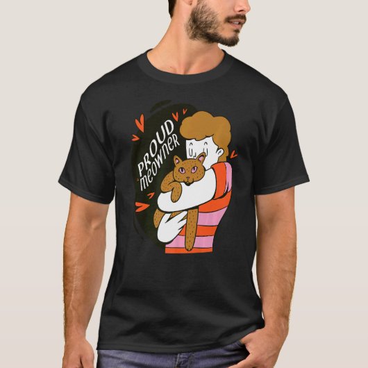 Cat Pet Meroud Meowner Kitten Meow T-shirt (Voorkant)