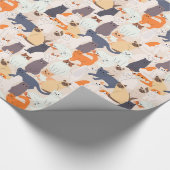 Cat Pet Pattern-cadeau voor cartoon Cadeaupapier (Hoek)
