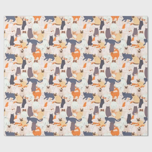 Cat Pet Pattern-cadeau voor cartoon Cadeaupapier (Vlak)