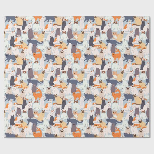 Cat Pet Pattern-cadeau voor cartoon Cadeaupapier (Vlak)
