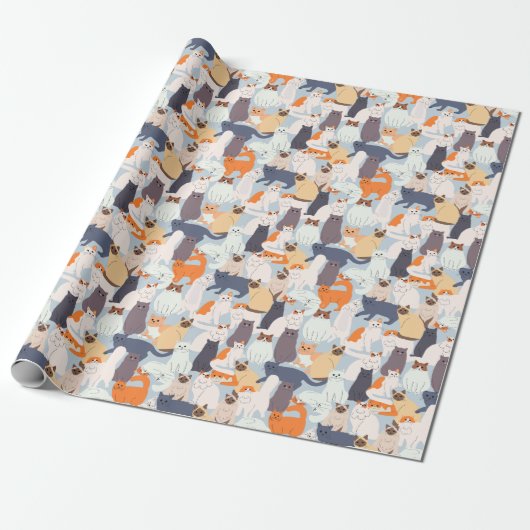 Cat Pet Pattern-cadeau voor cartoon Cadeaupapier (Uitgerold)