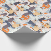 Cat Pet Pattern-cadeau voor cartoon Cadeaupapier (Hoek)
