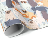 Cat Pet Pattern-cadeau voor cartoon Cadeaupapier (Rol Hoek)