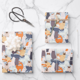 Cat Pet Pattern-cadeau voor cartoon Inpakpapier Vel