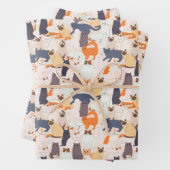 Cat Pet Pattern-cadeau voor cartoon Inpakpapier Vel (In situ)