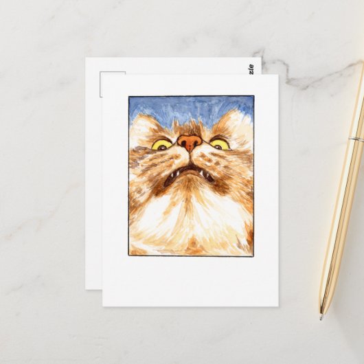 Cat Pet Selfie- DNM Briefkaarten (Voorkant / Achterkant in situ)