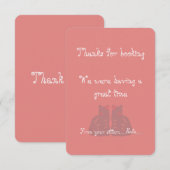 Cat/Pet Sitter's Thank You Card Bedankkaart (Voorkant / Achterkant)