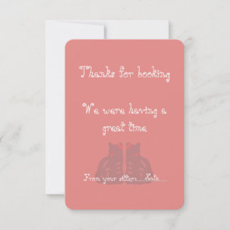 Cat/Pet Sitter's Thank You Card Bedankkaart
