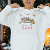 Cat Pets Waterverf Rood Groen Roze Funny Christmas Hoodie