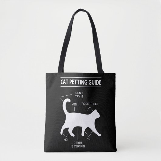 Cat Petting Guide Canvas tas (Voorkant)