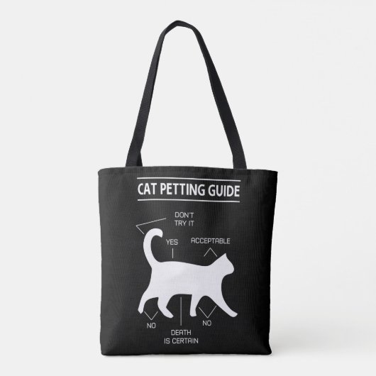 Cat Petting Guide Canvas tas (Achterkant)