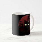 Cat Pew Pew Madafaca  Crazy Cat Funny Graph Koffiemok (Voorkant rechts)