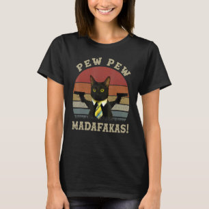 Cat Pewpewpew Madafakas Cat Crazy Pew Vint T-shirt