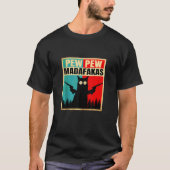 Cat  Pewpewpew Madafakas Cat Crazy Pew Vint T-shirt (Voorkant)