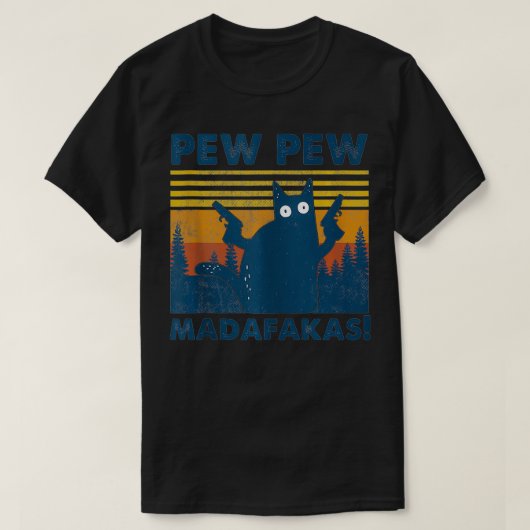 Cat PewPewPew Madafakas Crazy Pew Cat Love T-shirt (Design voorkant)