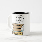 Cat Philosophy (rechterhand) Mok met twee tonen (Voorkant links)