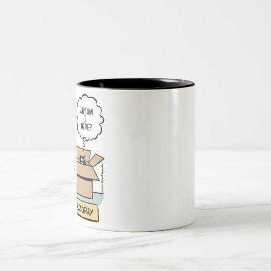 Cat Philosophy (rechterhand) Mok met twee tonen (Center)