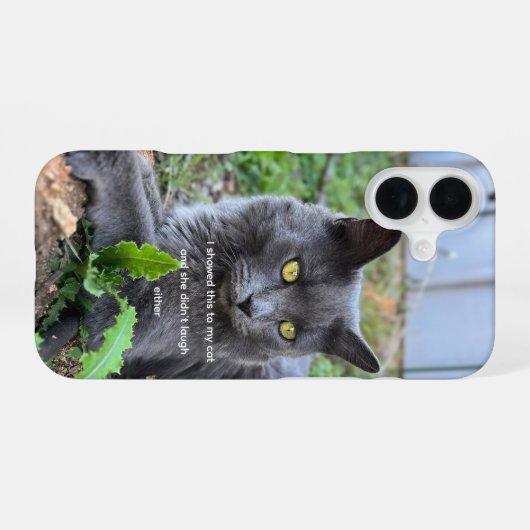 cat phone case  iPhone 16 hoesje (Achterkant horizontaal)