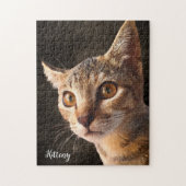 Cat Photo Afbeelding Gepersonaliseerde Sjabloon Legpuzzel (Verticaal)